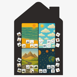 Magnetinė transporto dėlionė vaikams – žemės, oro, vandens ir kosmoso transportas