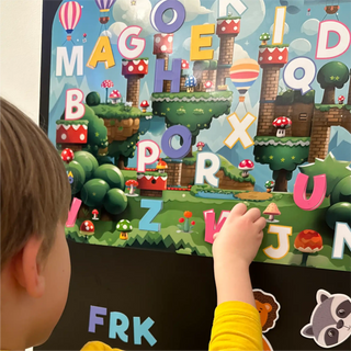 Edukacinė magnetinė dėlionė "Raidžių karalystė"